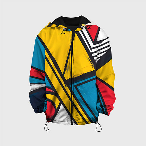 Детская куртка Загаражное граффити / 3D-Черный – фото 1