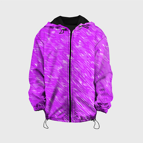 Детская куртка Фиолетово-белые мазки / 3D-Черный – фото 1