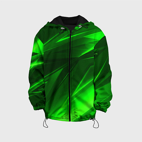 Детская куртка Кислотные стрипсы неон / 3D-Черный – фото 1