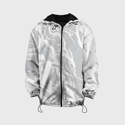 Детская куртка Светлый серый абстракция / 3D-Черный – фото 1