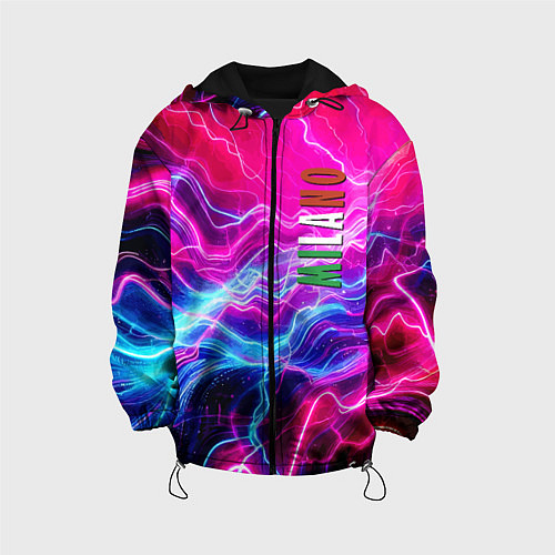 Детская куртка Milano - neon abstraction / 3D-Черный – фото 1