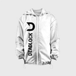 Куртка с капюшоном детская Deadlock glitch на светлом фоне по-вертикали, цвет: 3D-белый