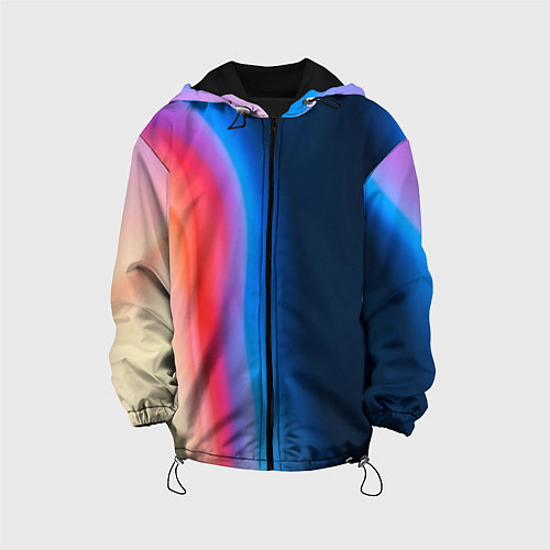 Детская куртка Неоновый градиент разводы / 3D-Черный – фото 1