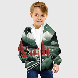 Куртка с капюшоном детская Дорога на природу, цвет: 3D-белый — фото 2
