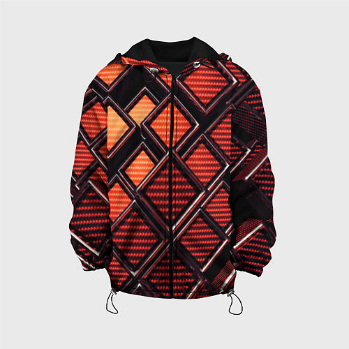 Детская куртка Геометрия карбон / 3D-Черный – фото 1