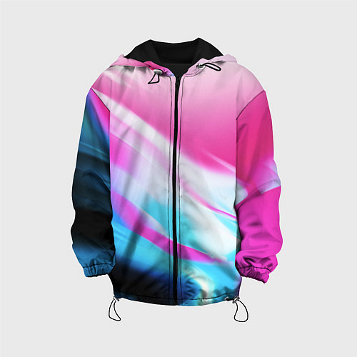 Детская куртка Неоновые краски градиент / 3D-Черный – фото 1