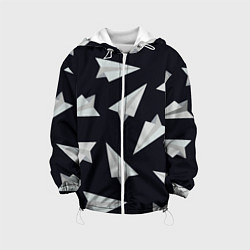 Куртка с капюшоном детская Белый бумажный самолётик - Телеграм, цвет: 3D-белый