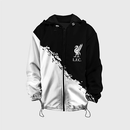 Детская куртка Liverpool fc белые краски / 3D-Черный – фото 1