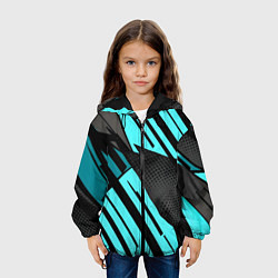 Куртка с капюшоном детская Спортивный динамичный, цвет: 3D-черный — фото 2