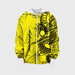 Куртка с капюшоном детская Syberpunk dragon tatoo, цвет: 3D-белый