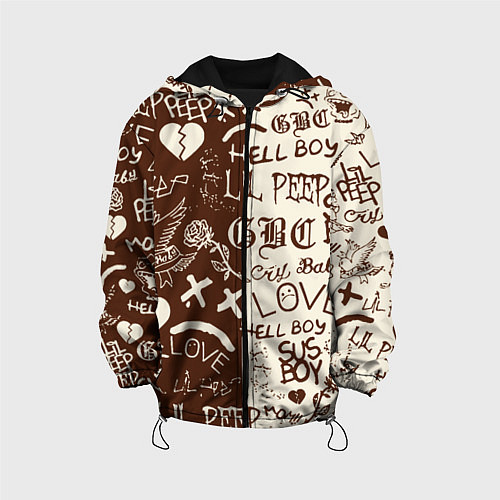 Детская куртка Lil peep retro pattern / 3D-Черный – фото 1