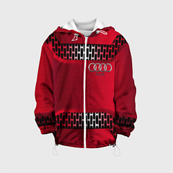 Куртка с капюшоном детская Audi metal steel, цвет: 3D-белый
