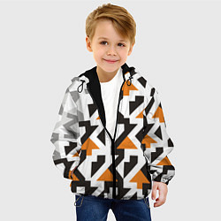 Куртка с капюшоном детская Паттерн-23, цвет: 3D-черный — фото 2