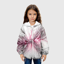 Куртка с капюшоном детская Электрическое сплетение, цвет: 3D-белый — фото 2