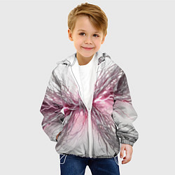 Куртка с капюшоном детская Электрическое сплетение, цвет: 3D-белый — фото 2