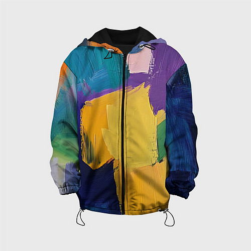 Детская куртка Мазки красок / 3D-Черный – фото 1