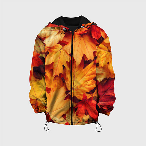 Детская куртка Осенние кленовые листья / 3D-Черный – фото 1