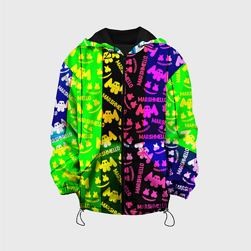 Детская куртка Marshmello pattern neon steel / 3D-Черный – фото 1