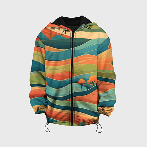 Детская куртка Поля луга / 3D-Черный – фото 1