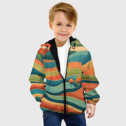 Куртка с капюшоном детская Поля луга, цвет: 3D-черный — фото 2