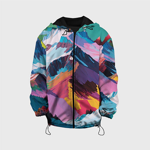 Детская куртка Горы краски / 3D-Черный – фото 1