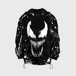 Куртка с капюшоном детская Venom logo, цвет: 3D-черный