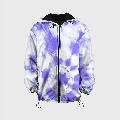 Детская куртка Фиолетовый арт тай дай / 3D-Черный – фото 1