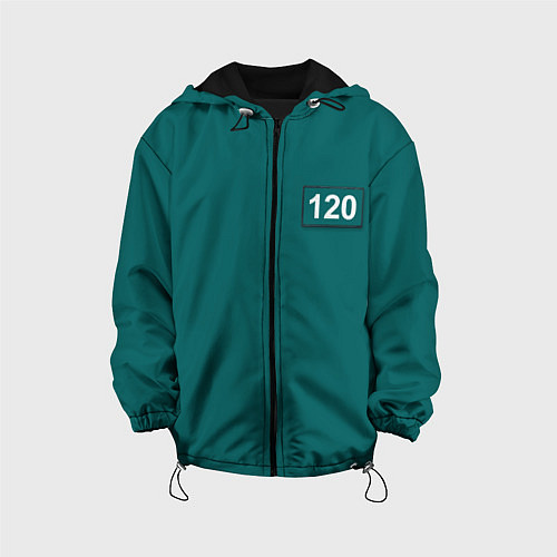 Детская куртка Игрок 120 - Игра в кальмара / 3D-Черный – фото 1