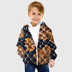 Куртка с капюшоном детская Змеиный талисман, цвет: 3D-белый — фото 2
