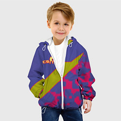 Куртка с капюшоном детская Counter strike camo line, цвет: 3D-белый — фото 2