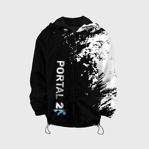 Детская куртка Portal краски черно белый / 3D-Черный – фото 1
