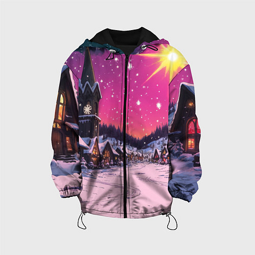 Детская куртка Закат рождества / 3D-Черный – фото 1