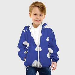Куртка с капюшоном детская Легкие облака, цвет: 3D-белый — фото 2