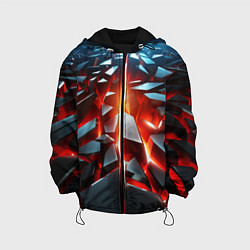 Куртка с капюшоном детская Черные слитки над лавой, цвет: 3D-черный