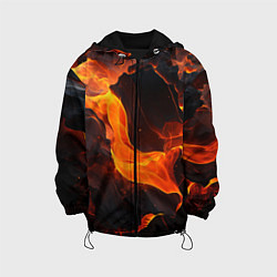 Детская куртка Огонь и лава - текстура