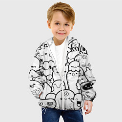 Куртка с капюшоном детская Doodle monsters, цвет: 3D-белый — фото 2