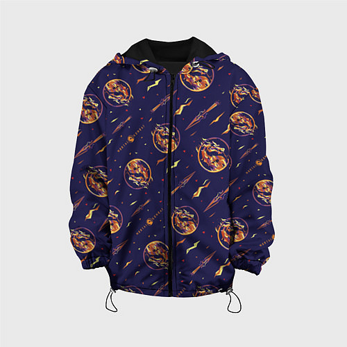 Детская куртка Mortal Kombat logo pattern / 3D-Черный – фото 1