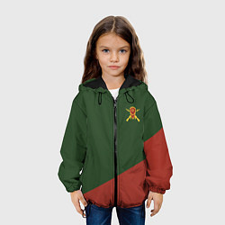 Куртка с капюшоном детская Мотострелковые войска: герб со щитом, цвет: 3D-черный — фото 2
