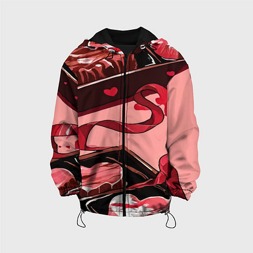 Детская куртка Шоколадки в форме сердца / 3D-Черный – фото 1