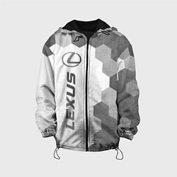 Куртка с капюшоном детская Lexus - white gradient по-вертикали, цвет: 3D-черный