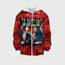 Куртка с капюшоном детская Дни сакамото герои, цвет: 3D-белый