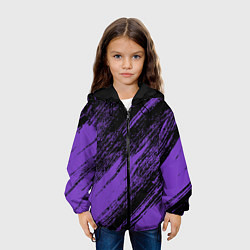Куртка с капюшоном детская The color is purple and black, цвет: 3D-черный — фото 2