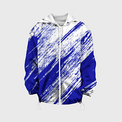 Куртка с капюшоном детская The color is white and blue, цвет: 3D-белый