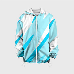 Детская куртка Белый с голубым абстракция