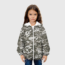 Куртка с капюшоном детская Фактурный камуфляж, цвет: 3D-белый — фото 2