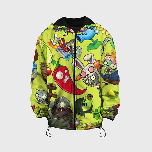 Детская куртка Растения против зомби с героями / 3D-Черный – фото 1