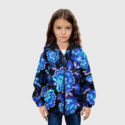 Куртка с капюшоном детская Хохлома негатив, цвет: 3D-черный — фото 2