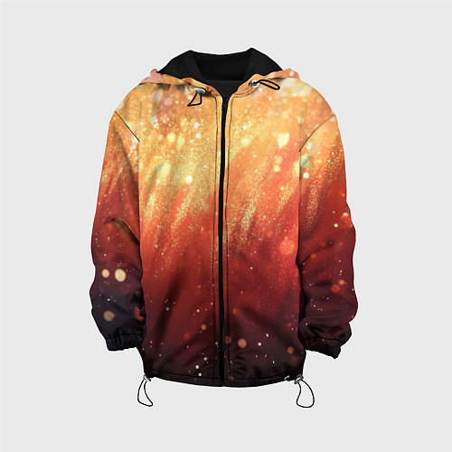 Детская куртка Желто-красная текстура блестящая / 3D-Черный – фото 1