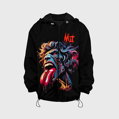 Детская куртка Mick Jagger - Rolling Stones / 3D-Черный – фото 1