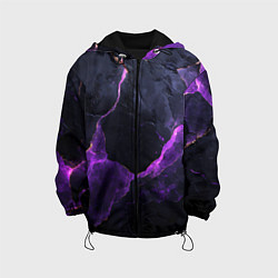 Детская куртка Фиолетово-черная объемная текстура